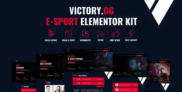 Victory – Esports & Gaming Elementor Template Kit