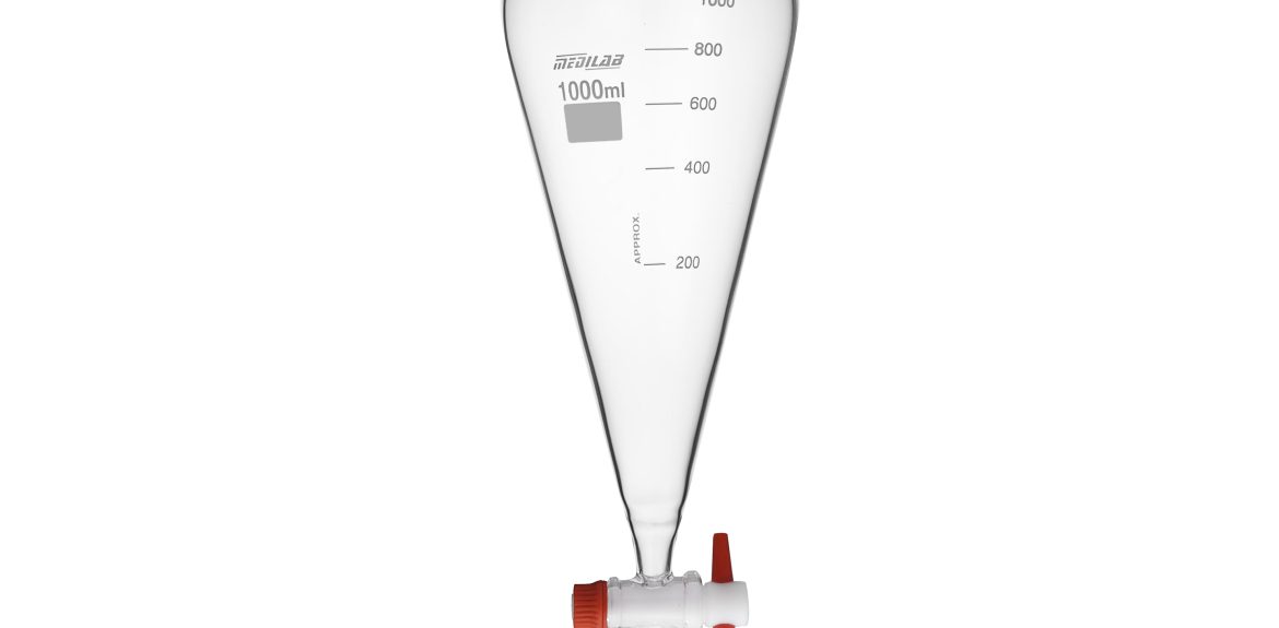 Separating Funnel, Squibb Shape, PTFE Key Stopcock (MEDILAB)