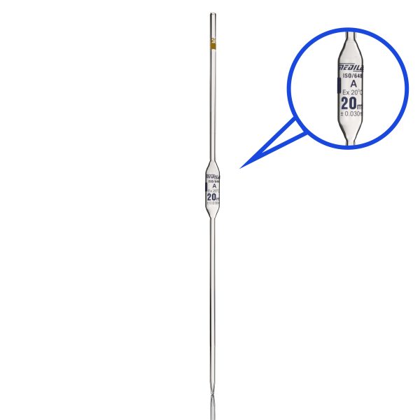 Pipette, Volumetric, One Mark, Class-A (MEDILAB)