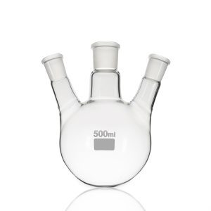 Flask, Round/Flat Bottom, Three Necks, Angled (MEDILAB)