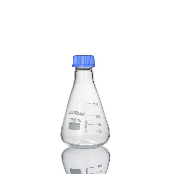 Flask, Conical, with Screw Cap (MEDILAB)