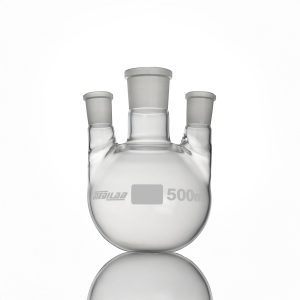 Flask, Round/Flat Bottom, Three Necks, Parallel (MEDILAB)