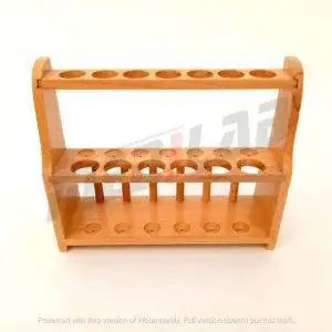 Three-Layer Test Tube Stand Wooden Model