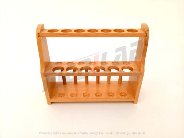 Three-Layer Test Tube Stand Wooden Model