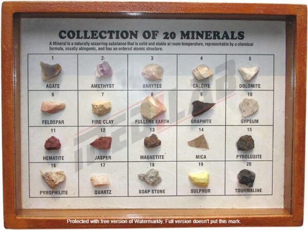 20 Minerals Polished Showcase