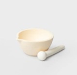 High Aluminia Mortar with Pestle, European Design