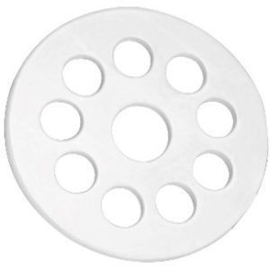 Porcelain Desiccator Plate, with medium holes & large hole at centre