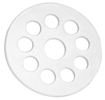 Porcelain Desiccator Plate, with medium holes & large hole at centre